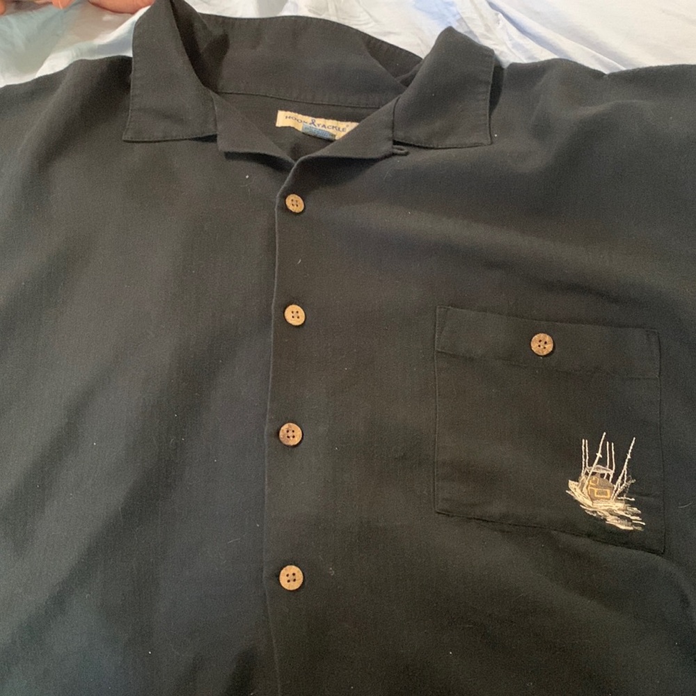 Hook and tackle collared button down shirt